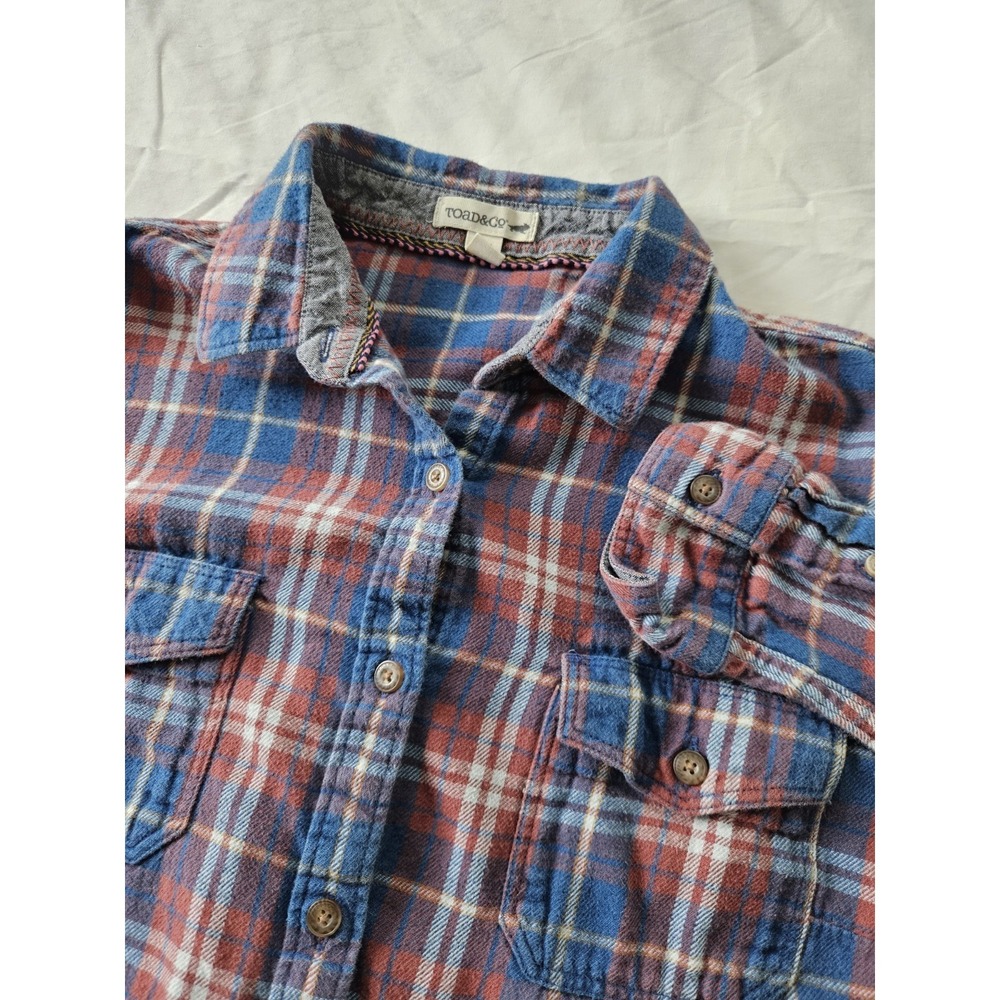 Toad‎ & Co Reform Flannel Women's Medium Long Sleeve Garnet Colorway